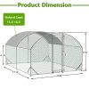 Large Chicken Coop Metal Chicken Run with Waterproof and Anti-UV Cover, Dome Shaped Walk-in Fence Cage Hen House for Outdoor and Yard Farm Use