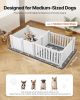 Puppy Dog Whelping Pen Box Adjustable Door Height for Medium Dogs 73x38x19.7 in